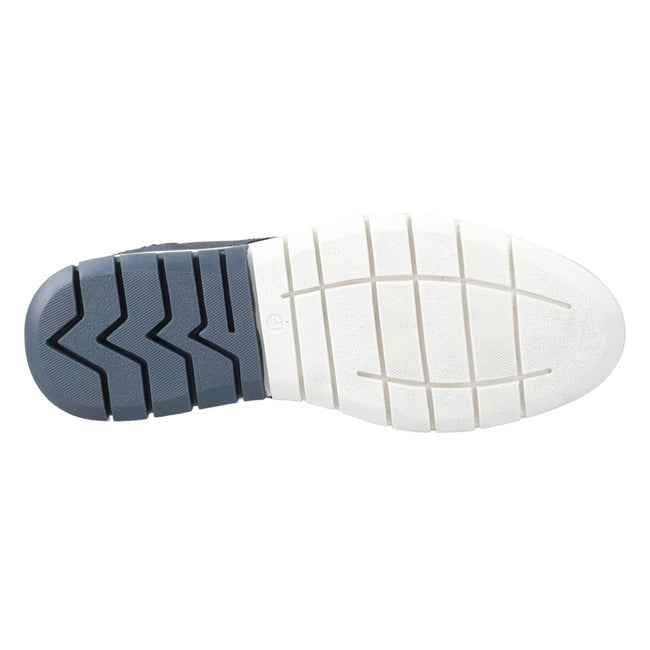 Navy - Pack Shot - POD Mens Murphy Italian Leather Trainers