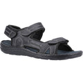 Black - Front - Hush Puppies Mens Alistair Leather Sandals