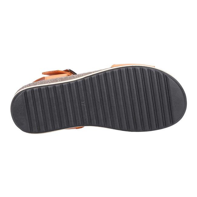 Orange - Lifestyle - Hush Puppies Womens-Ladies Ellie Leather Wedge Sandals
