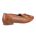 Tan - Back - Hush Puppies Womens-Ladies Marissa Leather Tassel Loafers