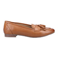 Tan - Side - Hush Puppies Womens-Ladies Marissa Leather Tassel Loafers
