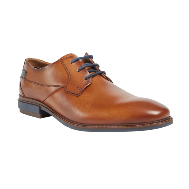 Cognac - Front - POD Mens Smyth Leather Formal Shoes