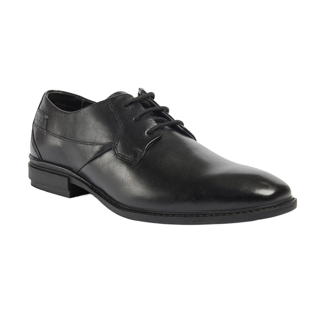 Black - Front - POD Mens Smyth Leather Formal Shoes