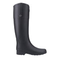 Black - Side - Hunter Womens-Ladies Refined Riding Tall Matte Wellington Boots