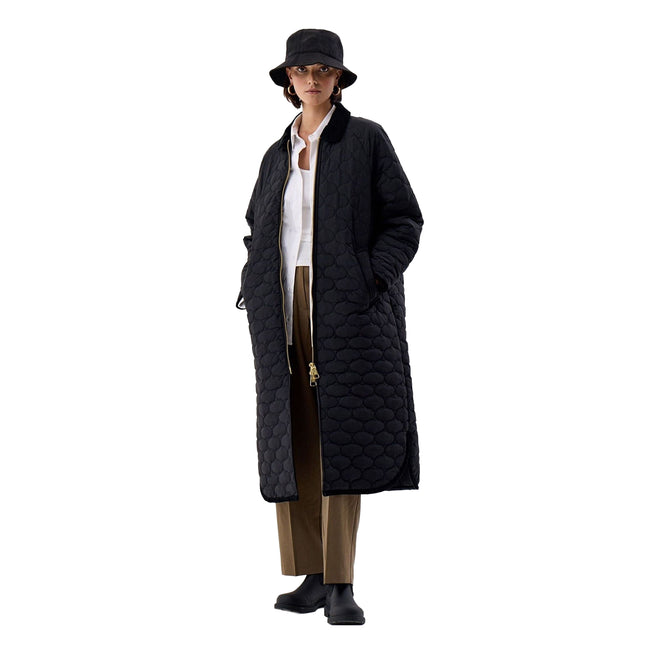 Black - Back - Hunter Womens-Ladies Fionn Quilted Jacket