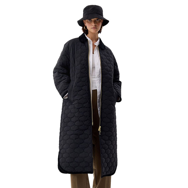 Black - Front - Hunter Womens-Ladies Fionn Quilted Jacket