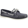 Navy - Front - Sperry Mens Authentic Original Leather 2 Eyelet Boat Shoes