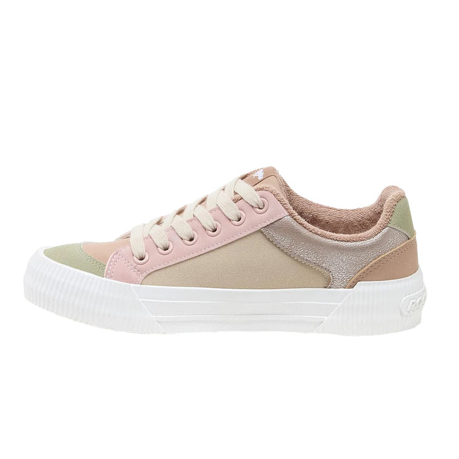 Taupe - Side - Rocket Dog Womens-Ladies Cheery Colour Block Trainers
