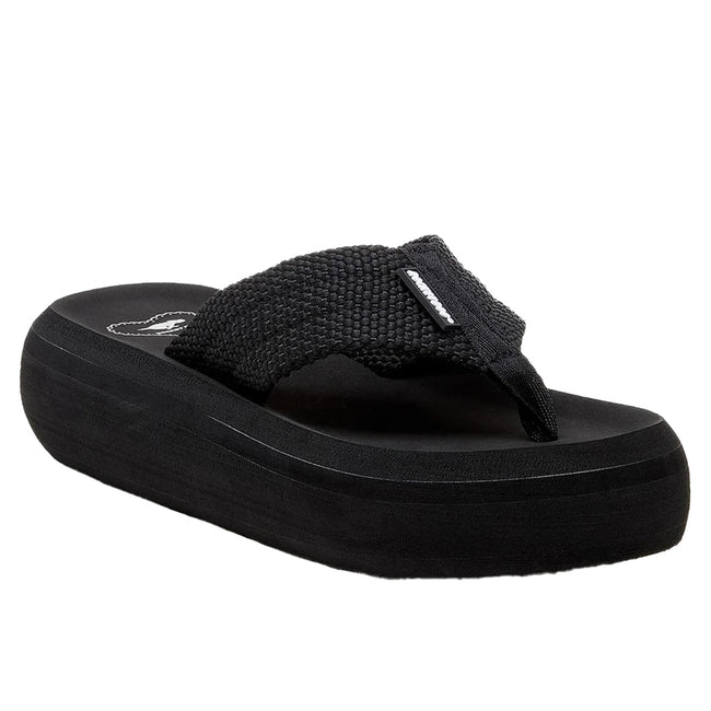 Black - Front - Rocket Dog Womens-Ladies Sandy Webbing Sandals
