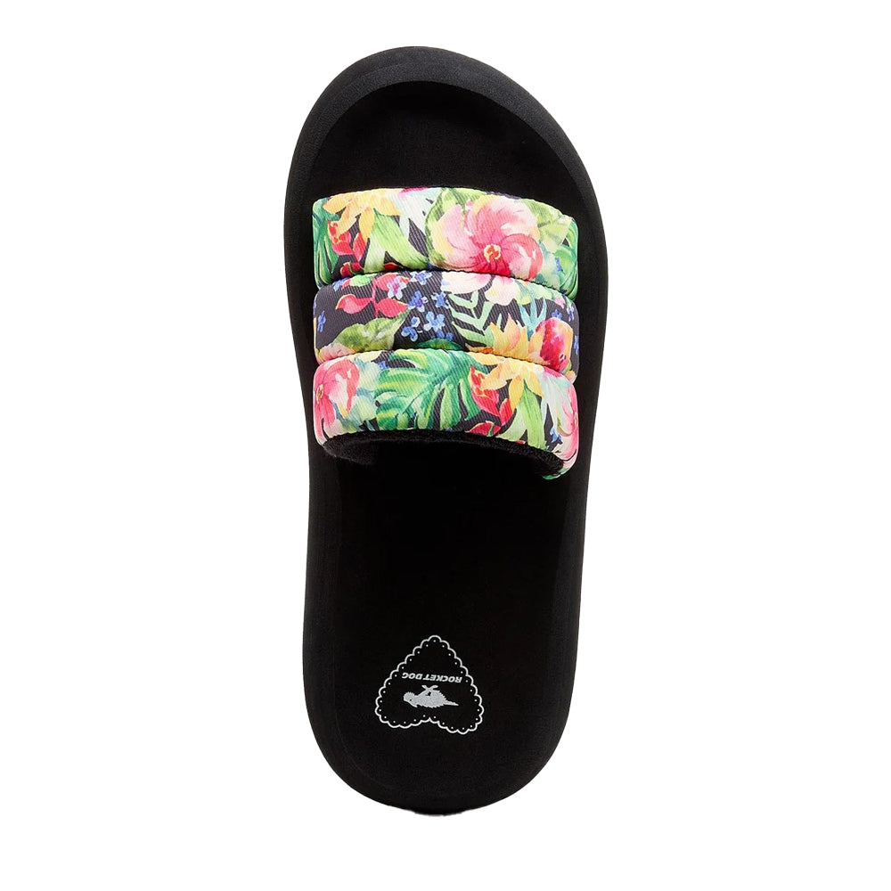 Black-Multicoloured - Side - Rocket Dog Womens-Ladies Splash Bahama Flip Flops