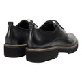 Black - Side - POD Womens-Ladies Kris Leather Shoes