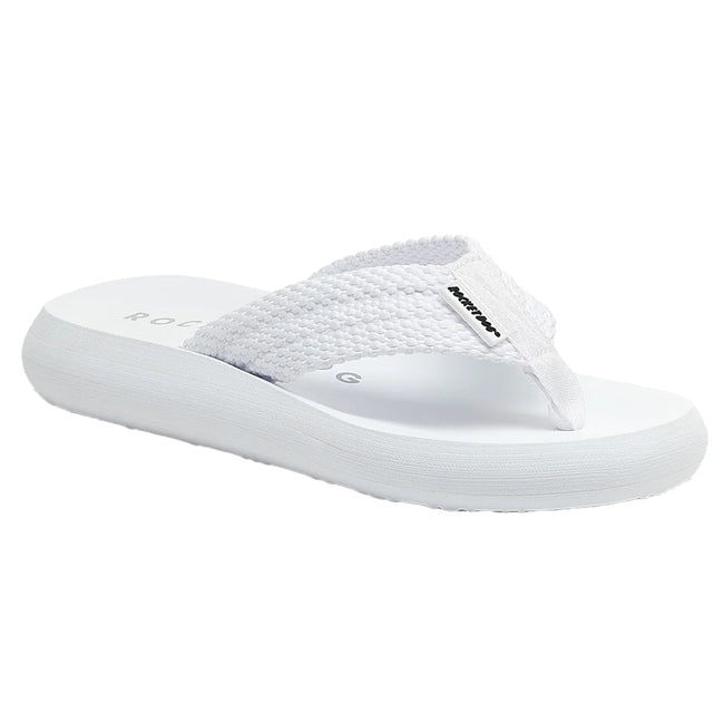 White - Front - Rocket Dog Womens-Ladies Sunset Webbing Flip Flops