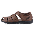 Tan - Side - Hush Puppies Mens Albert Fisherman Leather Sandals