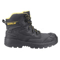 Black-Yellow - Side - Caterpillar Mens Striver Leather Safety Boots