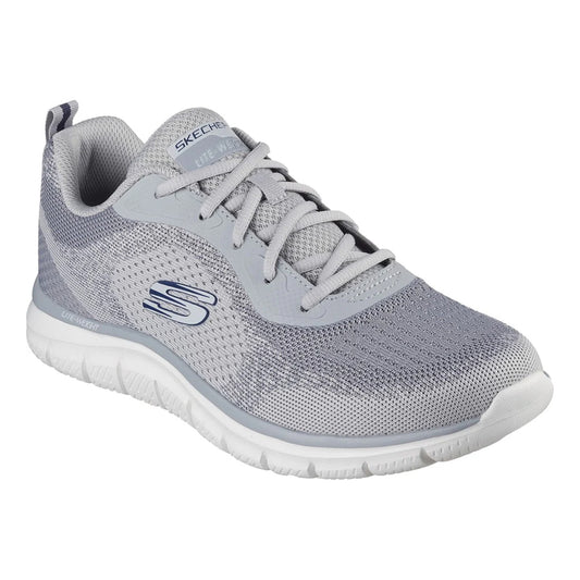Grey - Front - Skechers Mens Track Glendor Trainers
