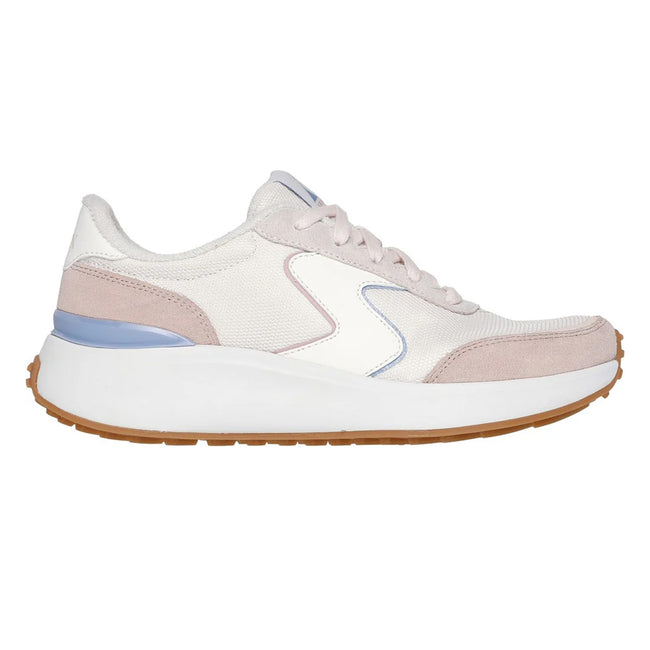 Light Pink-Purple - Back - Skechers Womens-Ladies BLVD Retro Suede Trainers