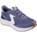 Navy - Front - Skechers Womens-Ladies BLVD Retro Suede Trainers