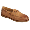 Tan - Front - Sperry Mens Authentic Gold Cup Leather Boat Shoes