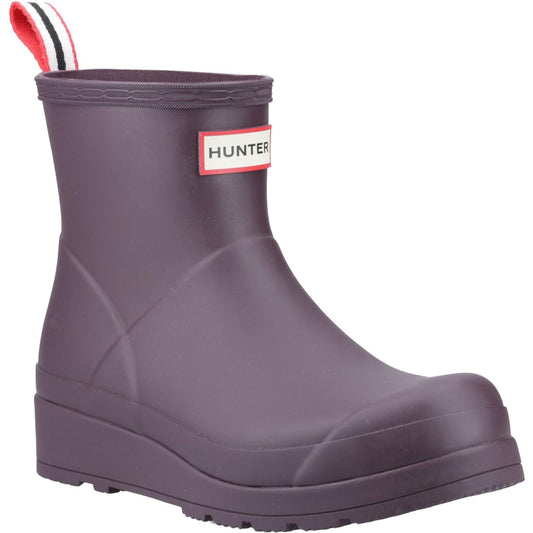 Black-Grape - Front - Hunter Womens-Ladies Play Short Wellington Boots
