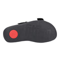 Black - Side - FitFlop Mens Gogh Moc Leather Sliders
