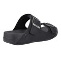Black - Back - FitFlop Mens Gogh Moc Leather Sliders
