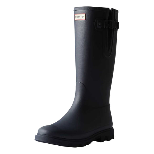 Navy - Front - Hunter Mens Downpour Adjustable Wellington Boots