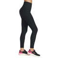 Black - Side - Skechers Womens-Ladies Go Flex Ribbed Leggings
