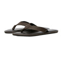 Brown Stone - Front - Jack And Jones Mens Washton Leather Flip Flops