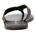 Brown Stone - Back - Jack And Jones Mens Washton Leather Flip Flops