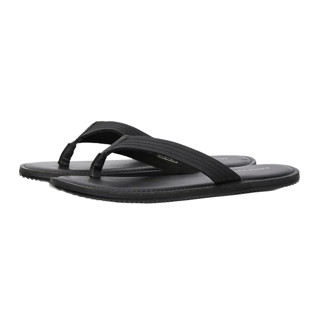 Anthracite - Front - Jack And Jones Mens Washton Leather Flip Flops