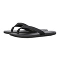 Anthracite - Front - Jack And Jones Mens Washton Leather Flip Flops