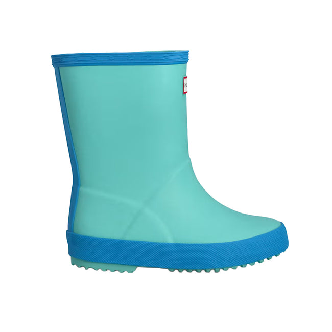 Pool Blue-Blue Bottle - Side - Hunter Childrens-Kids Original First Wellington Boots