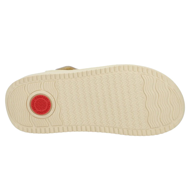 Mellow Yellow - Pack Shot - FitFlop Womens-Ladies Surff Leather Detailing Backstrap Sandals