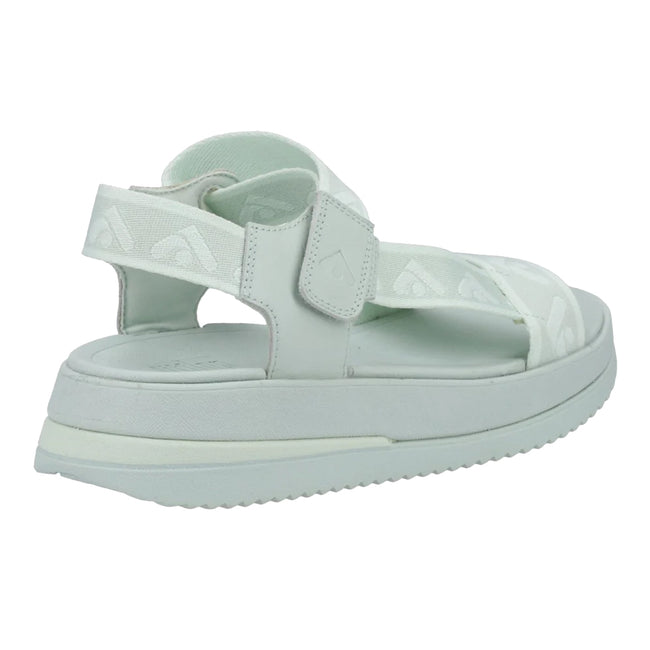 Sagebrush Green - Back - FitFlop Womens-Ladies Surff Leather Detailing Backstrap Sandals
