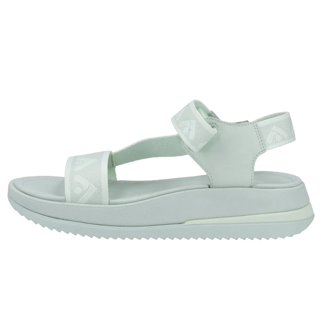 Sagebrush Green - Side - FitFlop Womens-Ladies Surff Leather Detailing Backstrap Sandals