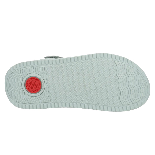 Sagebrush Green - Pack Shot - FitFlop Womens-Ladies Surff Leather Detailing Backstrap Sandals