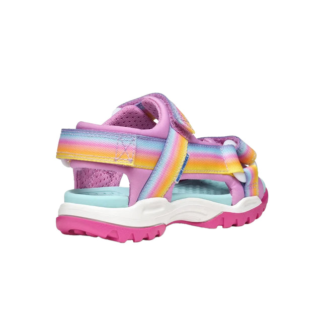 Dark Pink-Multicoloured - Side - Geox Girls J Borealis Sandals