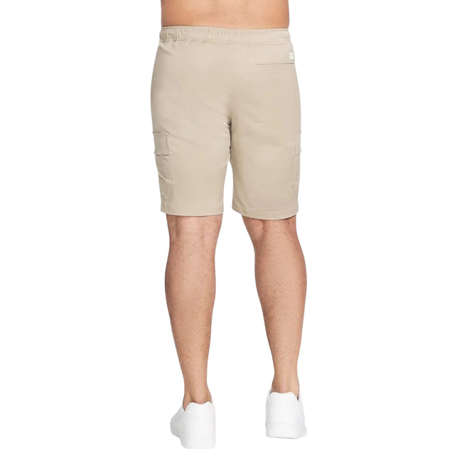Natural-Silver - Back - Skechers Mens Downtown Cargo Shorts