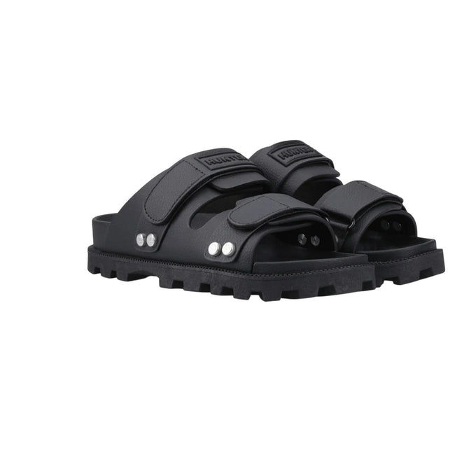 Black - Front - Hunter Womens-Ladies Vegan Sandals