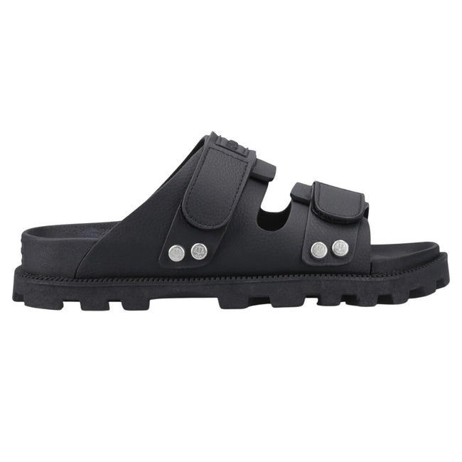 Black - Side - Hunter Womens-Ladies Vegan Sandals