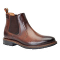 Burnt Brown - Front - Base London Mens Bloom Leather Chelsea Boots