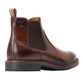 Burnt Brown - Back - Base London Mens Bloom Leather Chelsea Boots