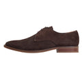 Dark Brown - Pack Shot - Base London Mens Bronte Leather Derby Shoes