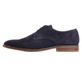 Navy - Pack Shot - Base London Mens Bronte Leather Derby Shoes