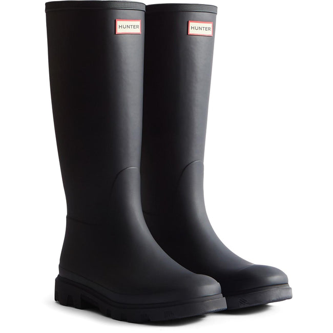Black - Back - Hunter Unisex Adult Downpour Tall Wellington Boots