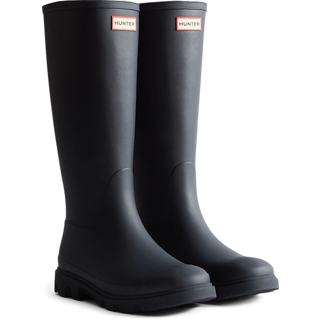 Navy - Front - Hunter Unisex Adult Downpour Tall Wellington Boots