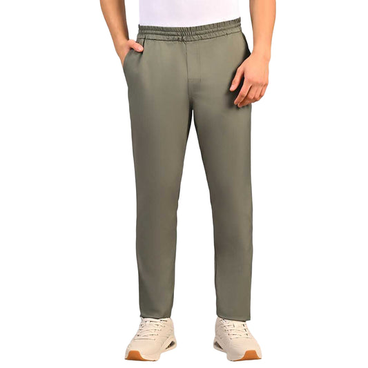 Olive-Grey - Front - Skechers Mens Downtown Classic Jogging Bottoms