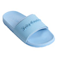 Dusky Blue - Front - Juicy Couture Womens-Ladies Embossed Sliders