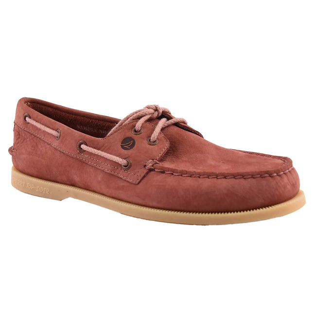 Red - Front - Sperry Mens Authentic Original Suede Boat Shoes