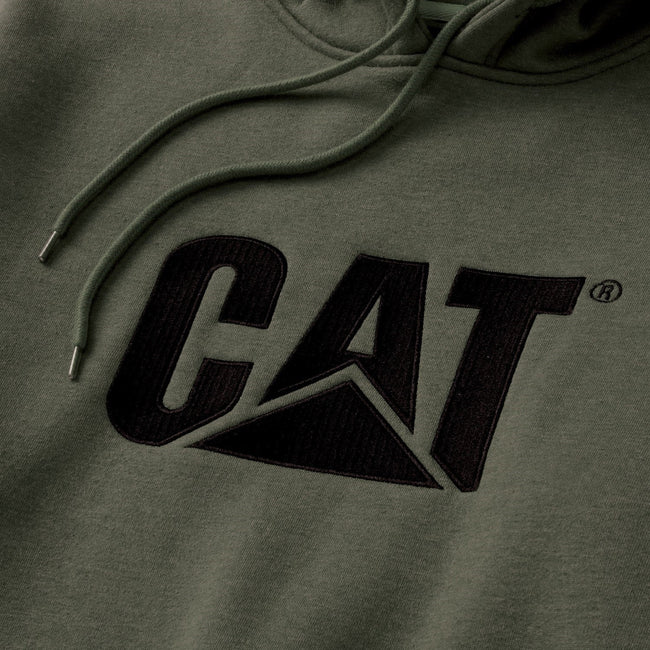 Army Moss Heather - Side - Caterpillar Mens Trademark Hoodie